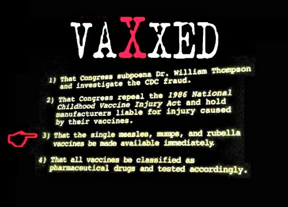 single vaccine agenda screen shot