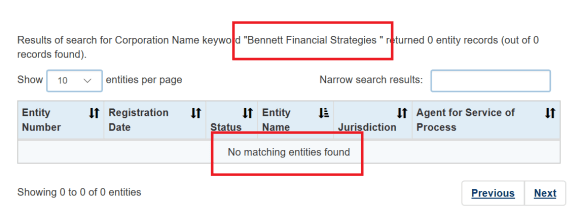 bennett financial CORP final